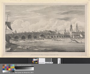 A View of the East Side of London Bridge in 1827