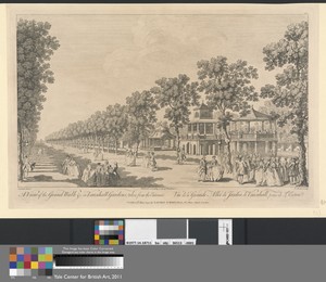 A View of the Grand Walk & c. in Vauxhall Gardens, taken from the Entrance