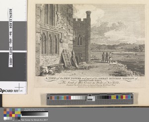 A View of the New Tower and part of the Great Kitchin Window of Arundel Castle, Sussex (published by J. Sewell); page 13 (Volume One)