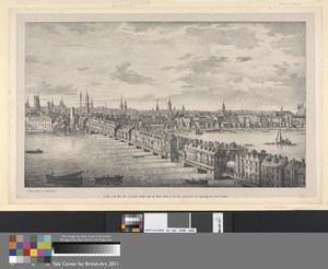 A View of the West side of London Bridge in 1749