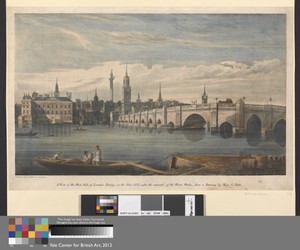A View of the West Side of London Bridge in 1823