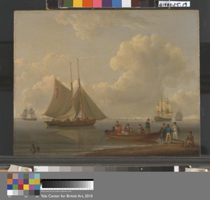 A Wherry Taking Passengers out to Two Anchored Packets
