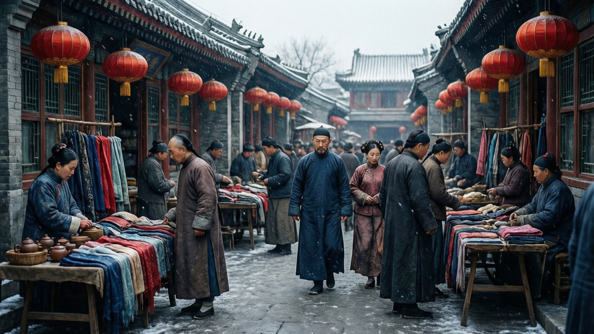 A Winter Day in Old Beijing by Wallpapers.art Studio