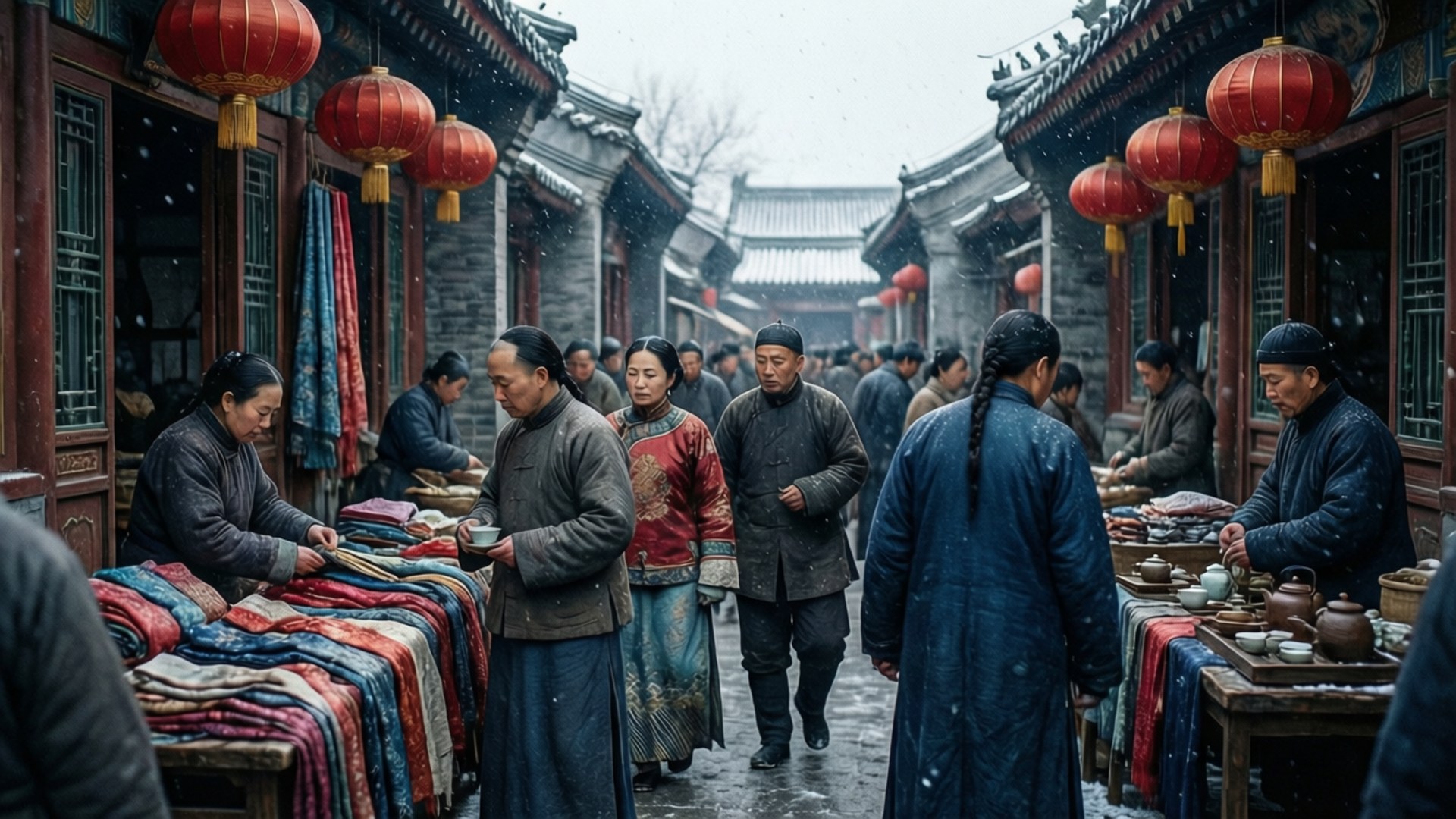 A Winter Day in Old Beijing by Wallpapers.art Studio