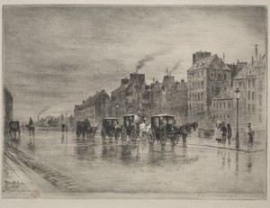 A Winter Morning on the Quai de l'Hôtel -Dieu