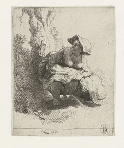 A Woman Making Water