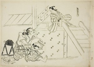 A Woman Nomori (Onna Nomori), no. 11 from a series of 12 prints depicting parodies of plays