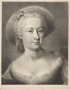 A  Woman Wearing a Straw Hat [Madame de Pompadour?]
