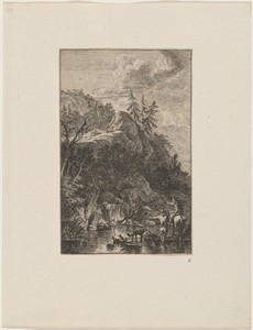 A Woman with a Horse and a Standing Man