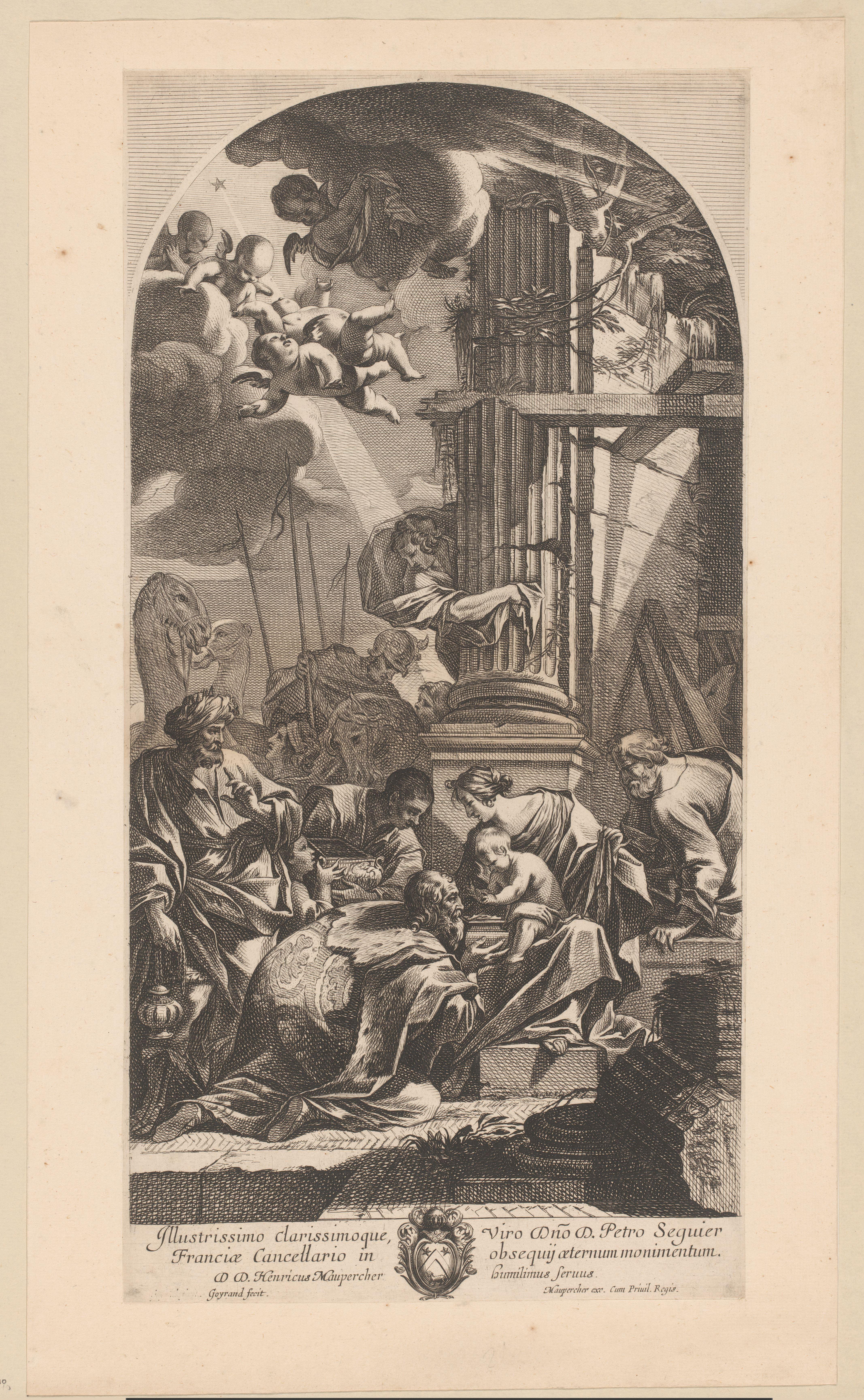 Aanbidding der koningen by Claude Goyrand