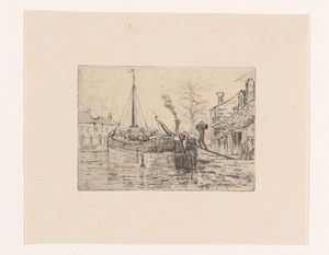 Aangemeerd schip wordt geladen