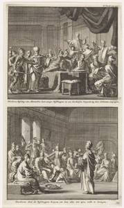Aanhouding van enkele bisschoppen op bevel van bisschop Dioscorus van Alexandrië en hun ketening in de gevangenis
