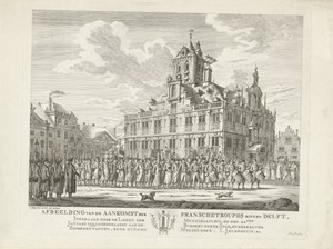 Aankomst van Franse troepen te Delft, 1795