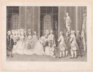 Aankondiging van de vrijheid van de man van Mme. de Bellegarde door de koningin