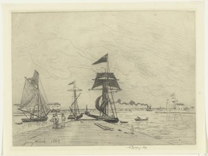 Aanlegsteiger bij Honfleur