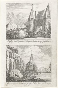 Aanslag onder bevel van kapitein Helling en Ruychaver op Amsterdam, 1577, en plundering van een Remonstrante kerk op de Oude Schans, 1626