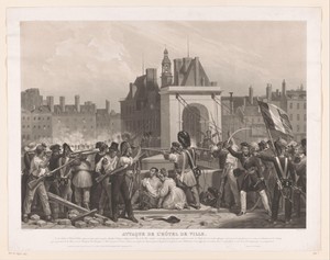 Aanval op het stadhuis tijdens de Julirevolutie
