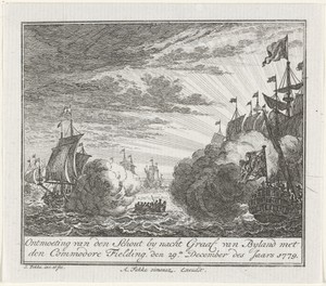 Aanval van commandeur Fielding op het konvooi van graaf van Byland, 1779