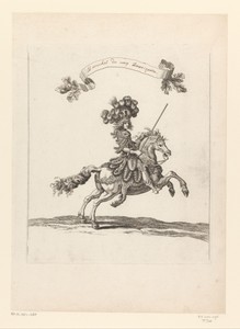 Aanvoerder op een paard verkleed als wildeman