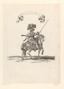 Aanvoerder te paard in Perzisch kostuum
