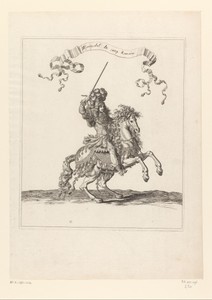 Aanvoerder te paard in Romeins kostuum