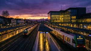 Aarau Station Twilight