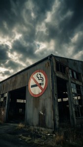 Abandoned No Smoking Sign
