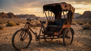 Abandoned Rickshaw Desert