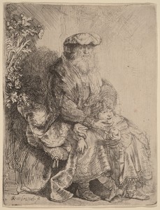 Abraham Caressing Isaac