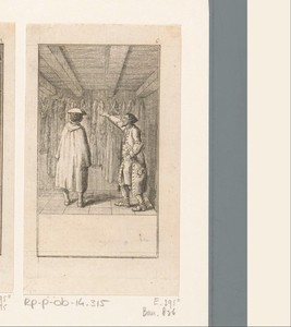 Abraham en de zadelmaker in de winkel