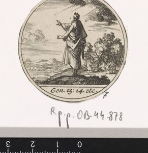 Abraham kijkt uit over het beloofde land Kanaän