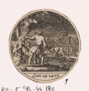 Abraham verslaat de vier koningen in de nacht
