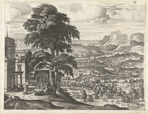 Abraham voedt de drie engelen