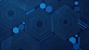 Abstract Blue Geometry