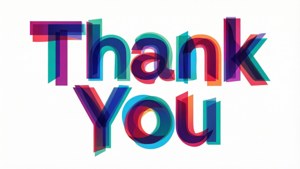 Abstract Color Shapes Thank You