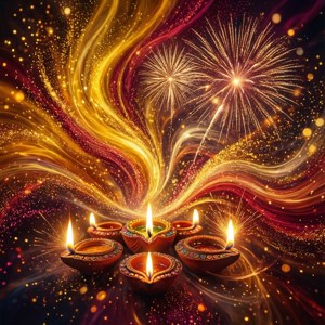 Abstract Diwali Swirl
