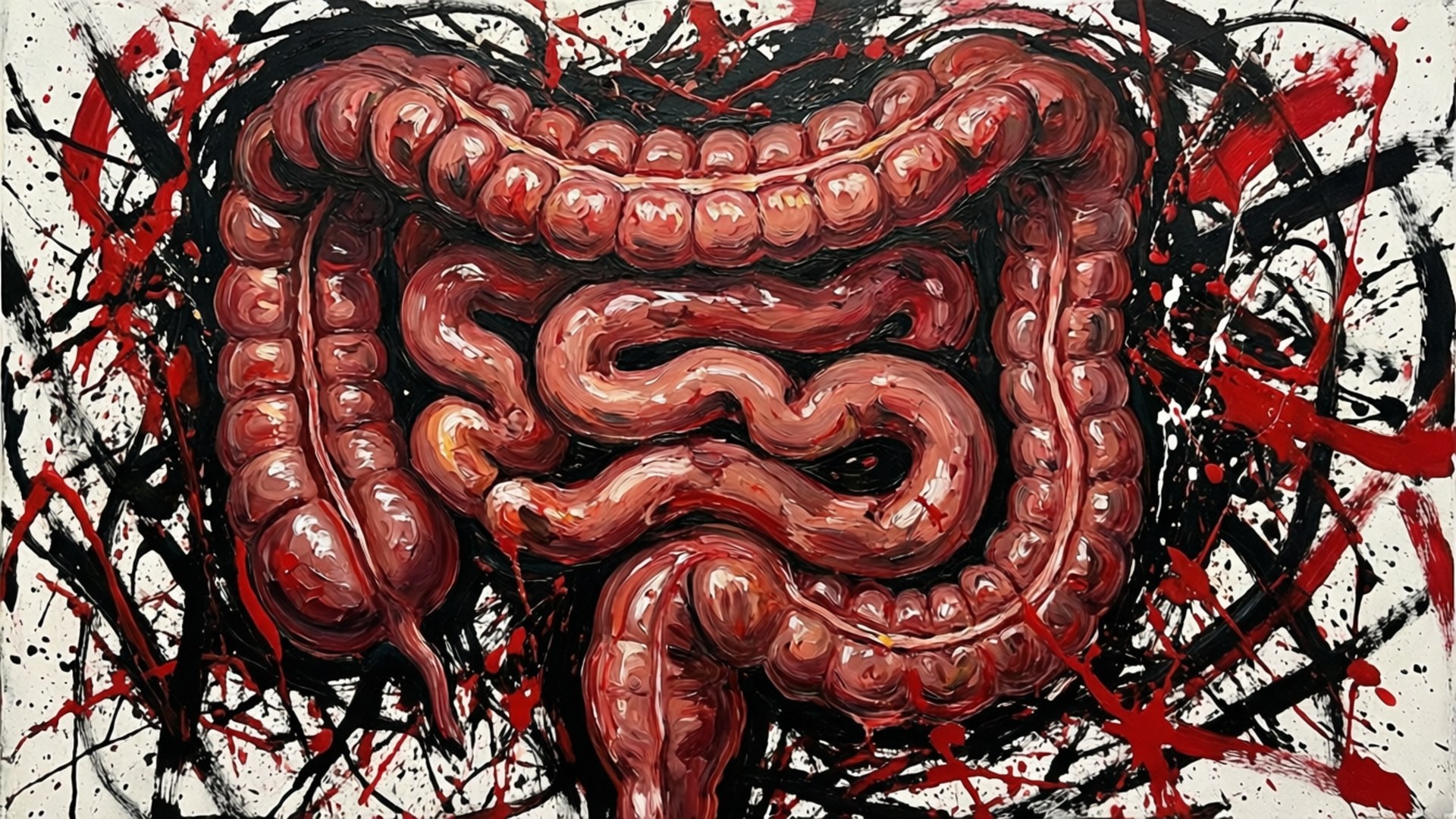 Abstract Expressionist Intestines by Wallpapers.art Studio