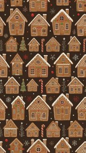 Abstract Gingerbread House Pattern