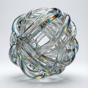 Abstract Glass Sculpture