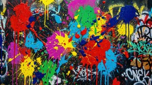 Abstract Hip Hop Splatter