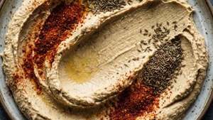 Abstract Hummus Texture