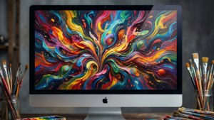 Abstract iMac Art