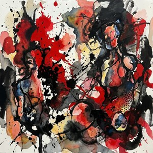 Abstract Ink Watercolor Splash