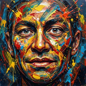 Abstract Meme Face Painting