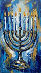 Abstract Menorah Art