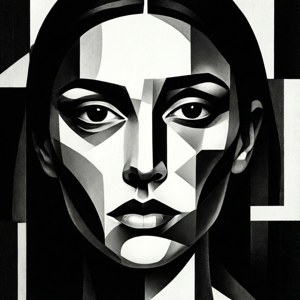 Abstract Mono Face