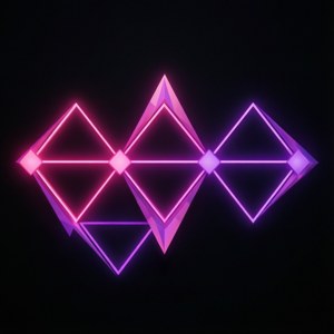 Abstract Neon Triangles