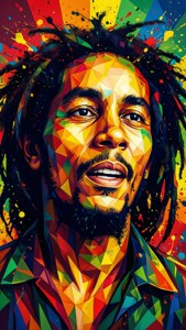 Abstract Rasta Portrait