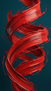 Abstract Red Ribbon