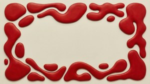 Abstract Shapes Red Border